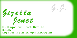 gizella jenet business card